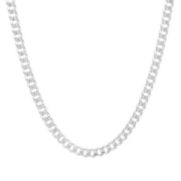 Sterling Silver Curb Link Chain Necklace 30” in Italy Solid - Picture 2 of 8